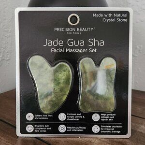 Precision Beauty Jade Gua Sha Facial Massager Set